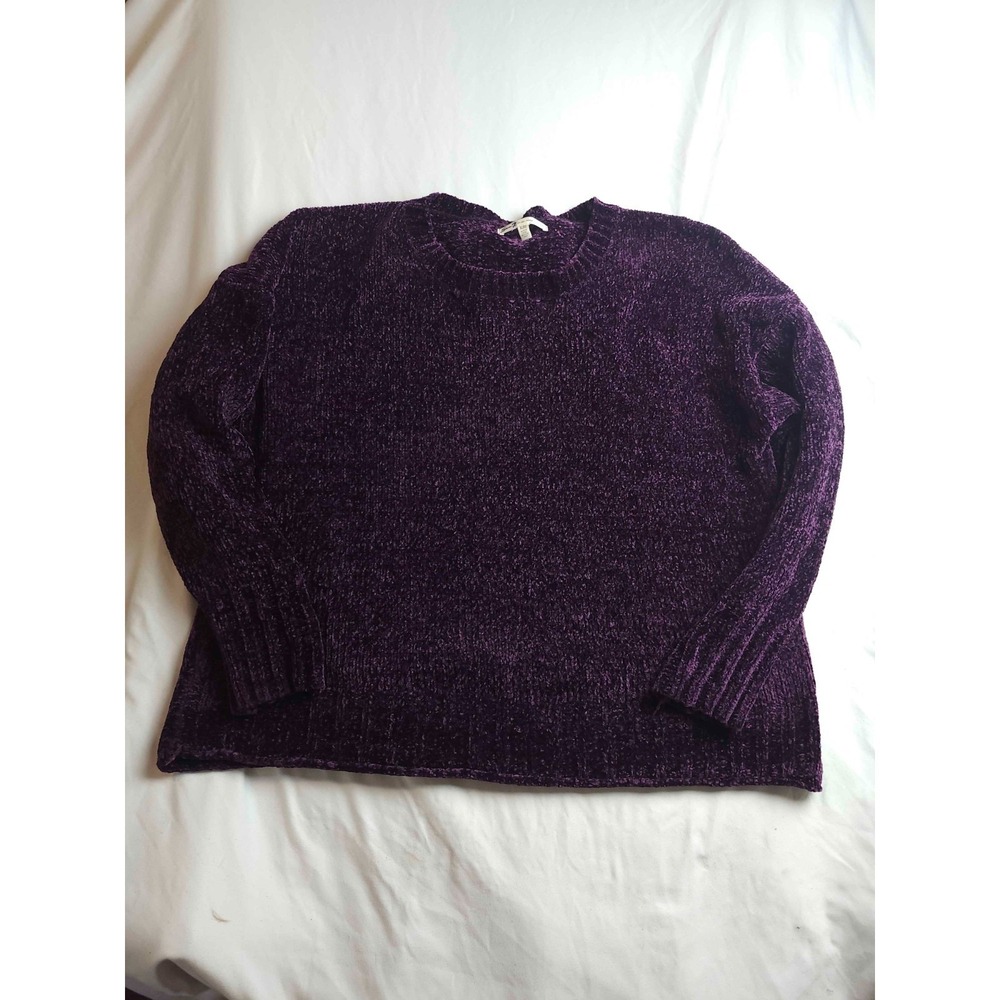 Seven7 Pullover Sweater Womens Size XL Purple Knit Coastal Grandma Autumn Cozy